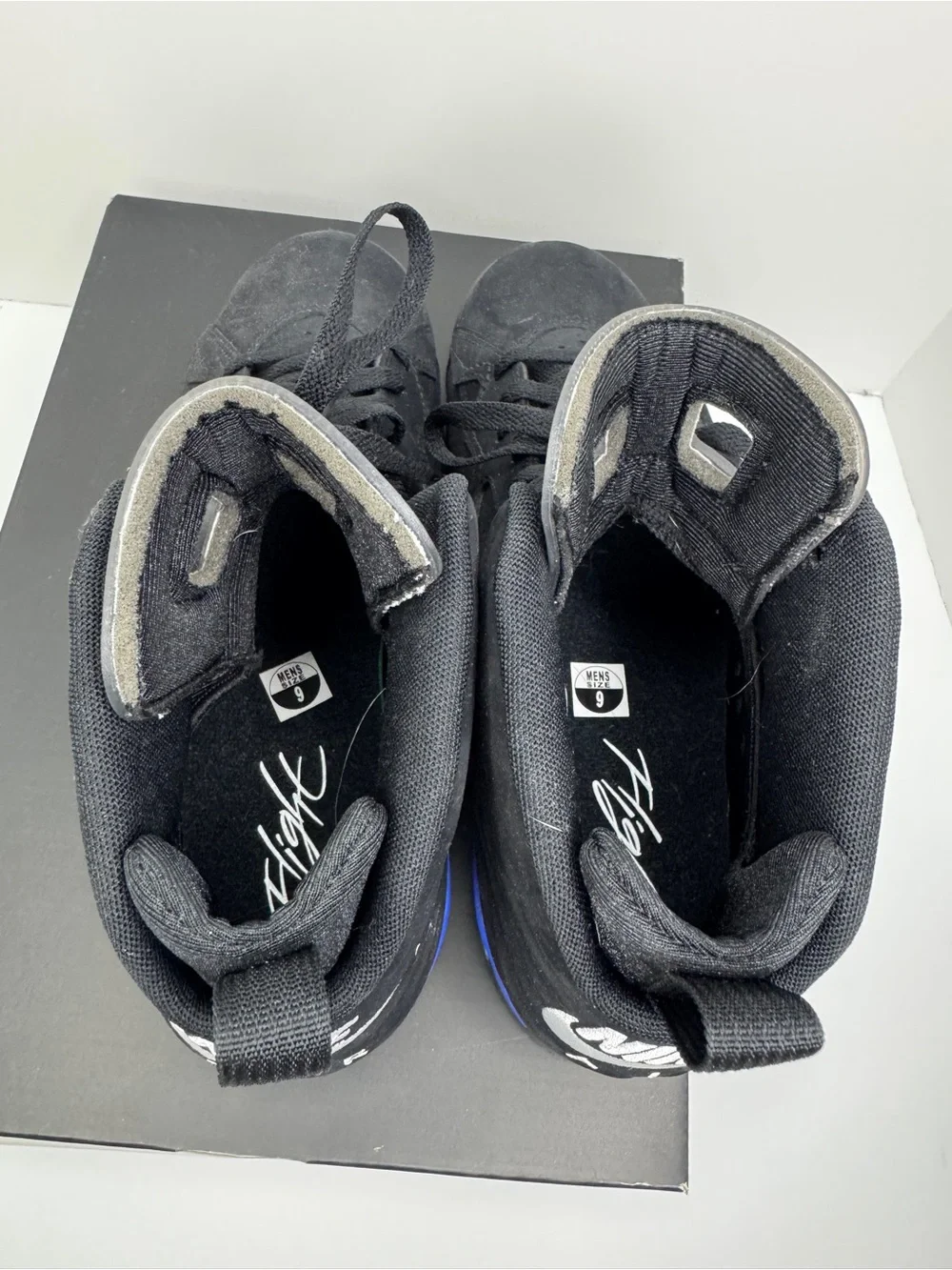Jordan MVP Black and Game Royal White  Basketball Shoes